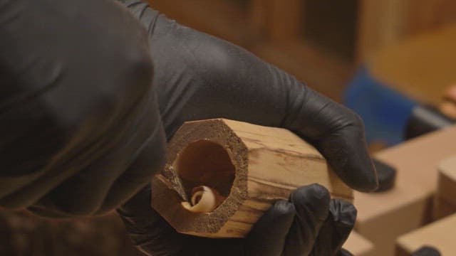 Crafting a wooden object with precision