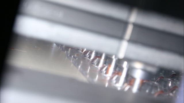 Chocolate Production Line Close-up View