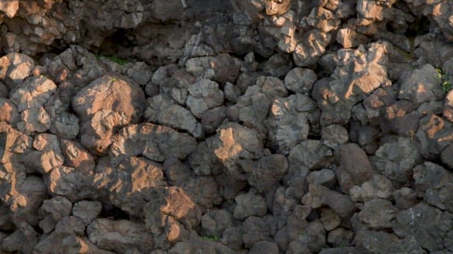 Pillow lava with a bumpy surface