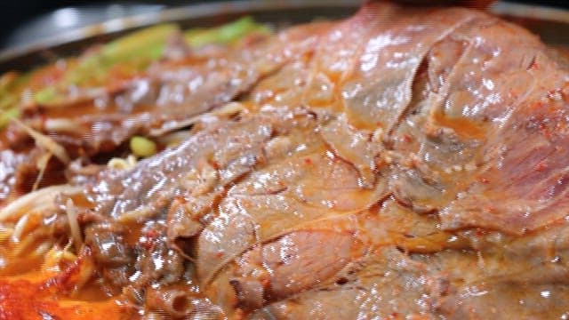 Delicious beef galbi stew dish