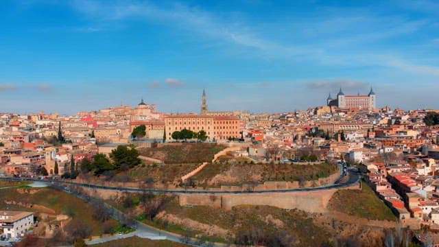 Toledo with iconic buildings