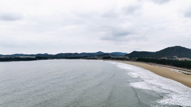 Serene beach with gentle waves