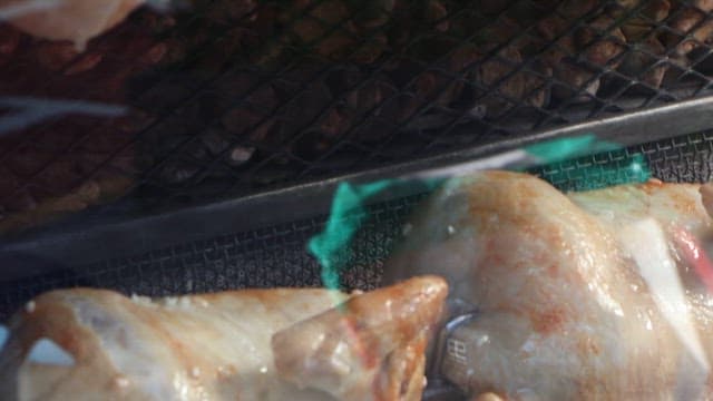 Rotisserie Chicken prepared outdoors