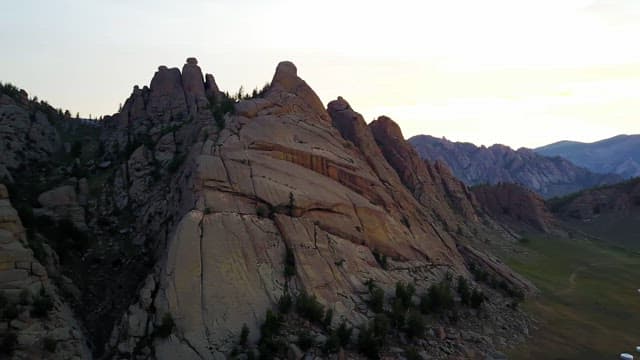 Rocky mountains at sunset