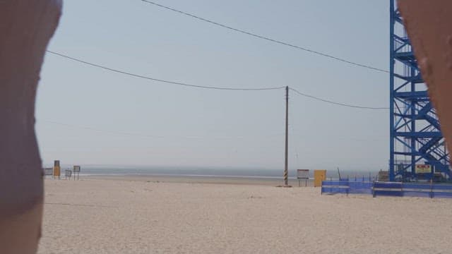 Artistic Sculptures at a Serene Beach
