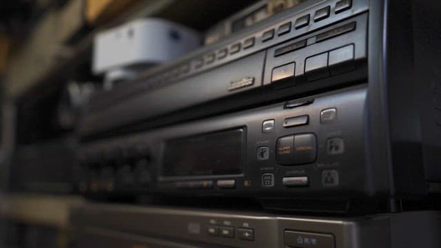 Close-up Display of Vintage Vedio Equipment