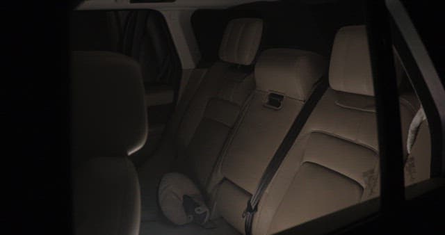 Empty Car Interior with Illuminated Cabin Light