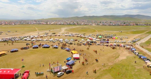 Traditional festival on a vast plain
