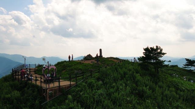 View from the top of the mountain where the monument stands