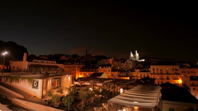 Peaceful Evening at a City Terrace