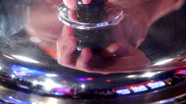 Spicy seafood stew boiling in a pot