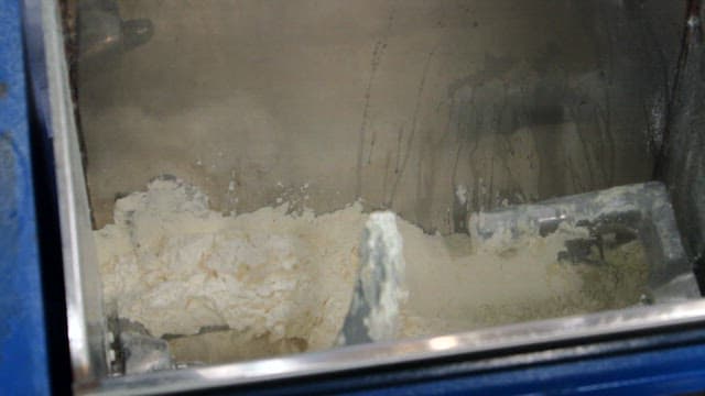 Mixing dough in an industrial mixer