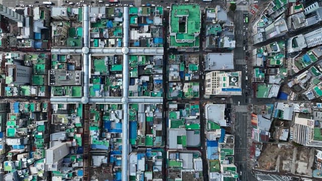 View of a dense urban area