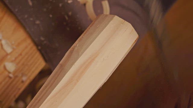 Wood being carved with precision