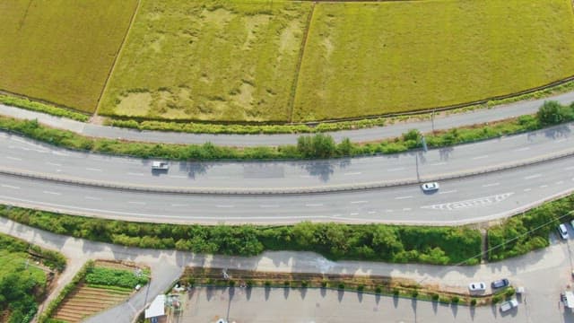 View of rural farmland and fields