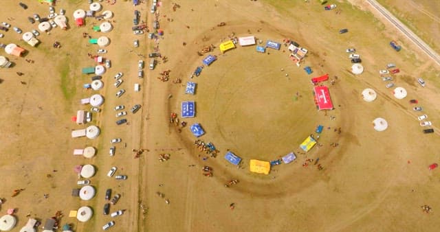 Traditional festival in a vast field