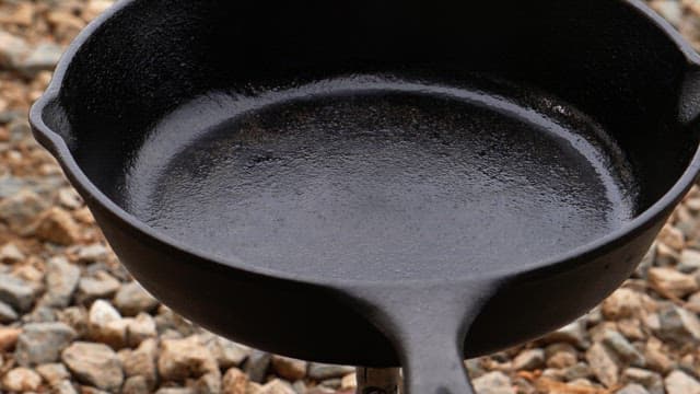 Butter melting in a heated hot frying pan