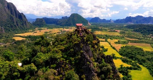Aerial View of a Townscape with Dense Buildings
