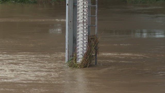 River water level gauge