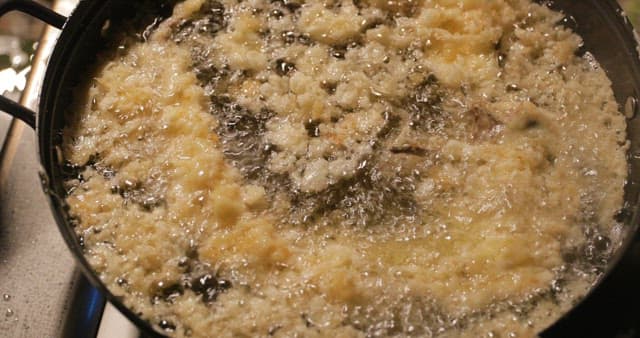 Frying Food in a Sizzling Hot Pan