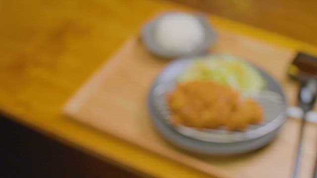 Crispy tonkatsu with fresh cabbage salad