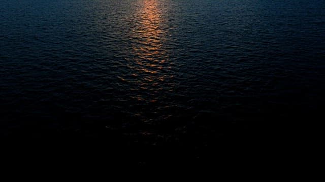 Sunrise Turns the Deep Blue Sea Red