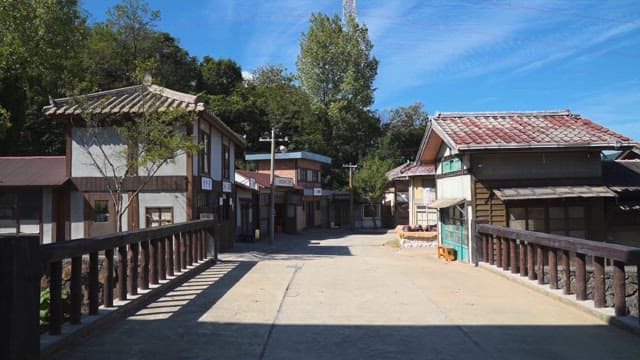 Quiet Traditional Village Street in Daylight