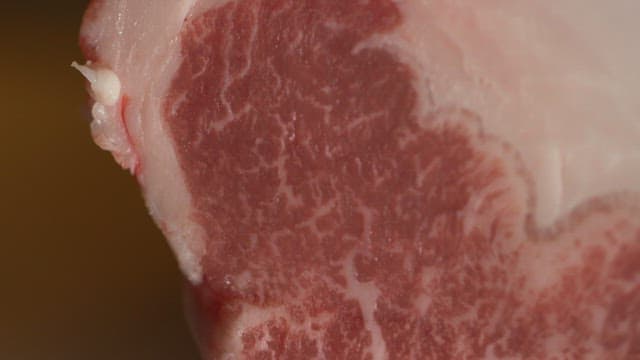 Marbled raw pork belly texture