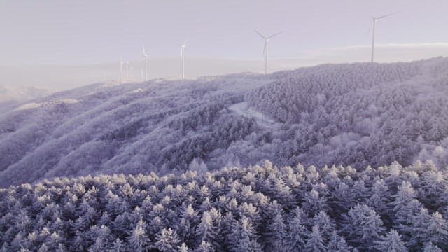Snow-Covered Mountain Landscape at Dawn