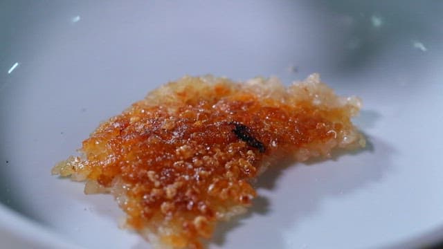 Crispy nurungji on a white plate