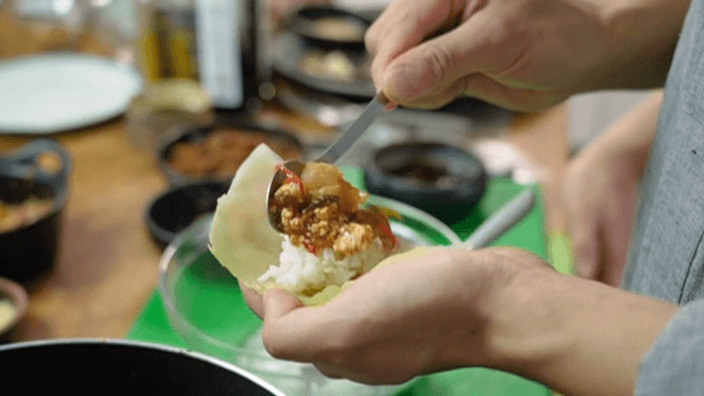 Homemade seasoned soybean paste eaten with rice