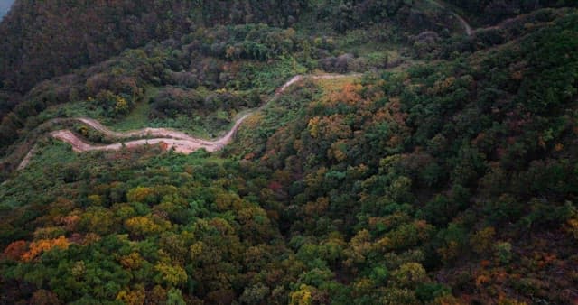 Mountain Ridge on a Fall Day Perfect for Hiking