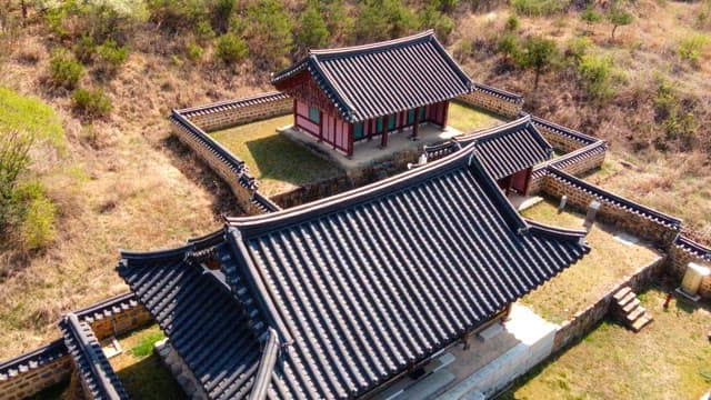 Traditional Korean houses in a rural area