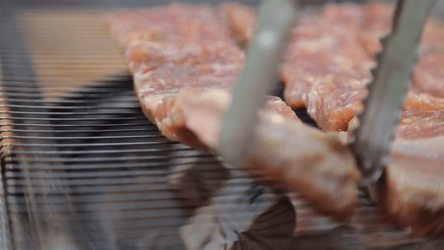 Meat on a Charcoal Grill