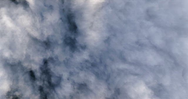 Fluffy clouds in the sky