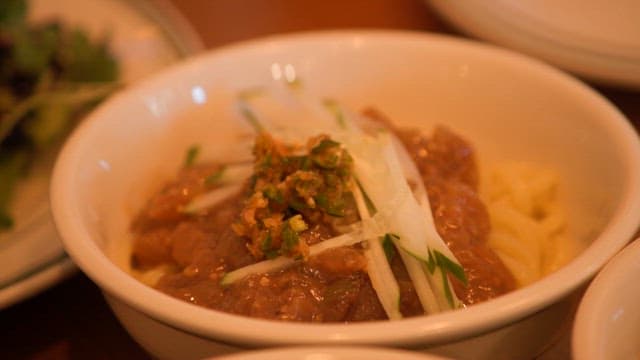 Chinese food such as Jajangmyeon on the table