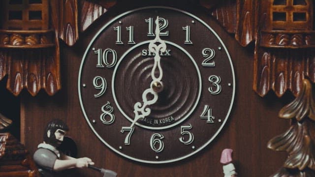 Wooden clock showing the passage of time