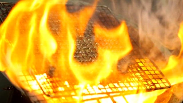 Grilled bulgogi grilled over direct fire