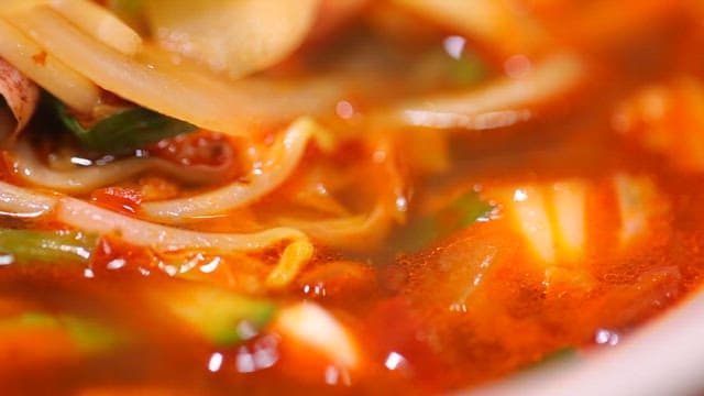 Spicy Jjamppong Soup Close-up