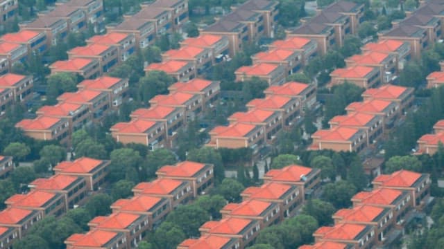 View of a Dense Residential Area