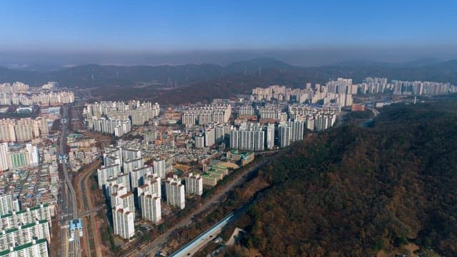 Suburban City with Dense Residential Buildings