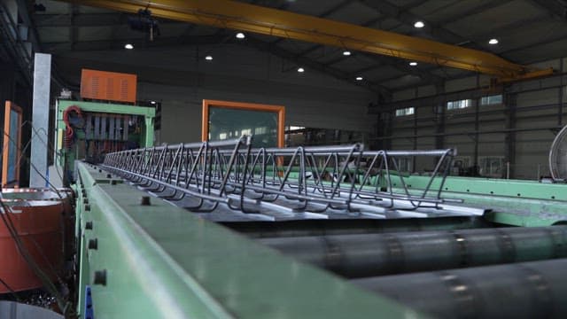 Inside a factory with machinery in operation