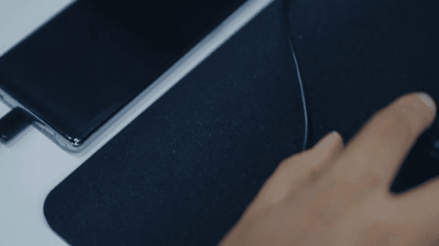 Cellphone connected to charging cable