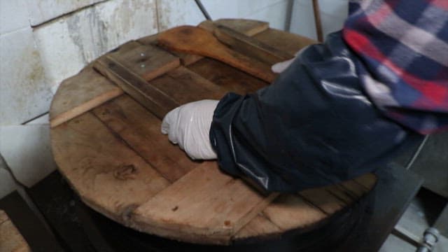 Soft tofu prepared in a restaurant kitchen