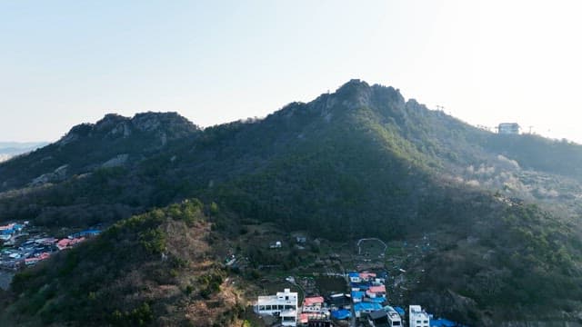 Mountain landscape with a village