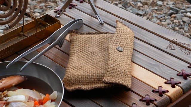 Handmade spice pouch with various spices
