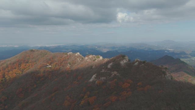 Mountain landscape with autumn foliage