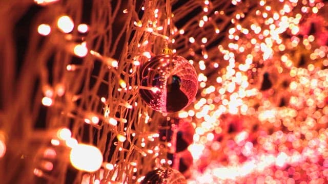 Glimmering Christmas Lights and Decorations