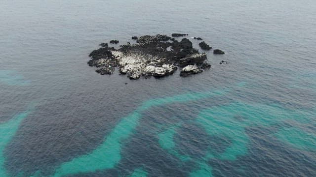 Small rocky island in the ocean