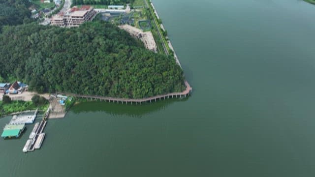 Serene Lake and Green, Lush Mountain
